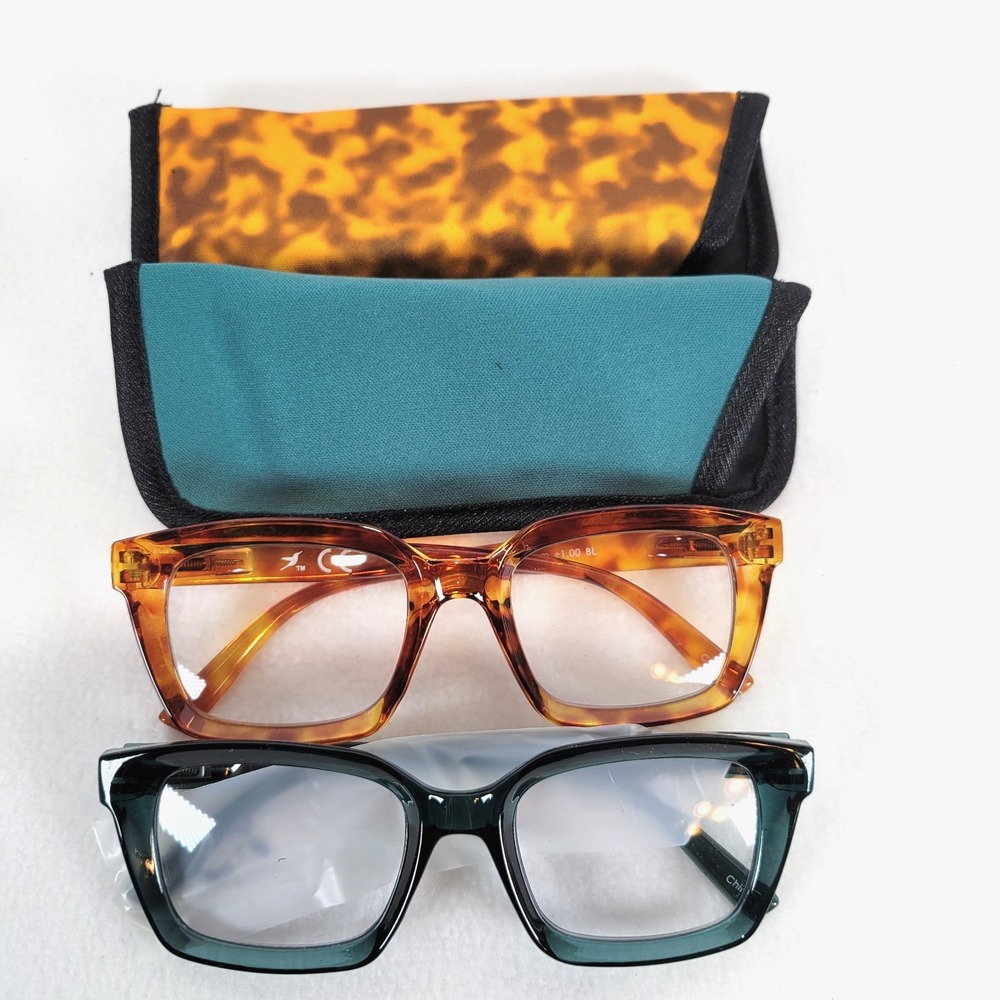 Hummingbird Womens Santa Fe Auto Tint Blue Light Sun Readers Bolds 1.0 Lot of 2